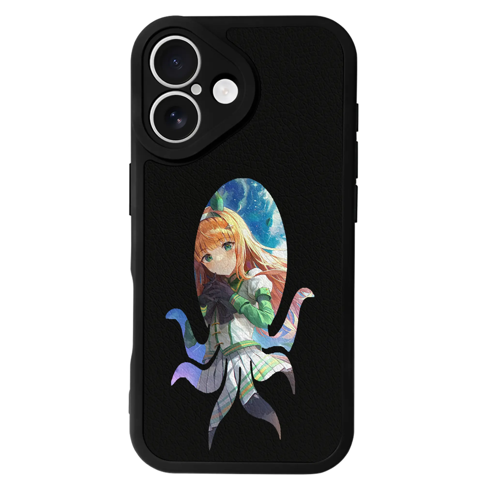 ウマ娘 プリティーダービー グッズ サイレンススズカ - IPhone 16シリーズ対応 ・ シリコンスマホケース ・ レザー調 ・ 高精度フィット ・ 耐衝撃 ・ ワイヤレス充電対応 ・ 精密カット